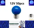 50 x Blue 12v E27 1W LED Bubble Globe Frosted Blue Lens sign party (50pcs)