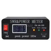 FM-AM-SSB 1.8MHz-50MHz SWR Power Watt Meter SWR & Power Meter Peak Power 120W