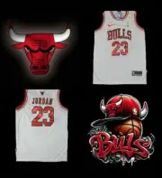 CHICAGO BULLS WHITE AND RED CLASSIC NBA MICHAEL JORDAN 23 JERSEY SIZE MEDIUM