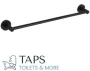 Ideal Series- Single Towel Rail 900mm - Matt Black