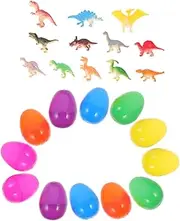 Vaguelly 12pcs Creative Dinosaur Eggs Toy Fun Easter for Boy Girl Hidden Dinosaur Toys for Easter Hunts and Celebrations Random Style