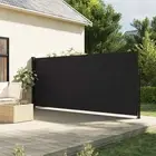 Retractable Side Awning Black 160x600 cm Outdoor Privacy Screen Patio Shad 04519