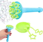 Bubble Blower for Kids, Trumpet Shaped Bubble Wand with Round Tray Bubble Makers, Reusable Bubble Machine Set for Party, Outdoor 1 Set