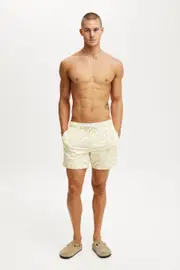 [Cotton On Men] Cotton On Men - Stretch Swim Short - Yellow check geo M YELLOW CHECK GEO