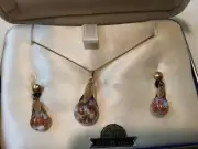 Antique Bala Floating opal With Sunfire jewelry set