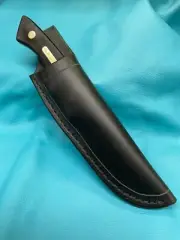 RH Custom Made Leather Sheath, Schrade 140T Knife not inc., RH Belt Loop, Black