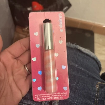 Claire’s Strawberry Cream, Flavored Lipgloss 8.5ml. BRand New