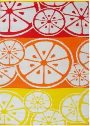 2690 Reversible Outdoor Chatai Rug, 150 Cm X 240 Cm Size, Orange/Multicolour