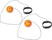 YARNOW Elastic Wrist Bounce Ball 2 Pcs Basketball Return Ball Trainer Rebound for Boys and Girls Hand Exercise Toy Wrist Strength String