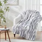 Electric Blanket Heated Throw, Super Cozy Luxury Faux Fur & Sherpa with 6 Heatin