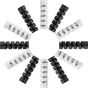 12 Pieces Highly Flexible Silicone Micro USB Protector, Mouse Cable Protector, Suit for All Cell Phones, Computers and Chargers (Gray and Black)