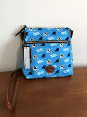 NWT Dooney & Bourke NFL Carolina Panthers Double Zip Crossbody Bag MSRP $148