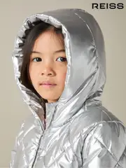 Reiss Silver Jan 9-13 yrs Quilted Coat (AA3748) | $220