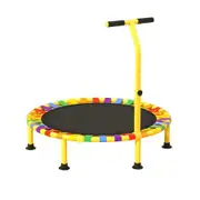 48 Inch Folding Trampoline with T-Rails Rainbow