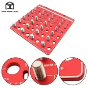 28Pcs Nut & Bolt Thread Checker 14 Metric & 14 Standard Identifier Gauge