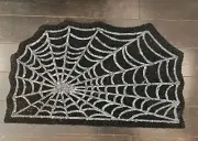 Pottery Barn Spider Web Light Up Doormat Halloween New with Tags
