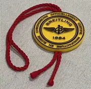 Breitling 1884 OEM Hang Tag Label Yellow W/ Red String