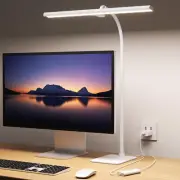 White LED Desk Lamps for Home Office, Tall Computer Desk Light,Flexible Goosenec