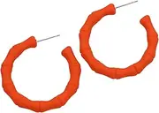 [リキシマウケ] Love Symbol Hoop Earrings Heart-shaped Women's Fashion Candy-colored Acrylic Circle Design for Holiday Party Dress Sweet Style Single Versatile
