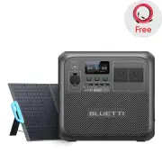 BLUETTI AC180 Portable Power Station | 1,800W 1,152Wh, AC180+PV200 (Free 5M Solar Extension Cable)| 1800W, 1152Wh, 200W Solar Kit