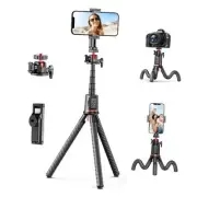 Flexible Phone Tripod, Mini Camera Tripod with Wireless Remote Phone Holder,
