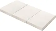 BEDRA BEDDING Trifold Mattress with Sherpa Fleece Fabric Cover, Folding Mattres with Anti-Slip Base, Double Sofa Bed Pad for Home Office Living Room, 137x190x10cm