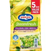 Birds Eye Steam Fresh Peas Beans Broccoli Corn Mix 750g