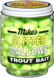 Atlas Mike's Glitter Glo Mallows Fishing Bait 1.5 Oz Choice of Colors / Scents