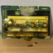 Rare HTF 1/64 Ertl John Deere Mack Truck w/ Trailer With 630 / 730 Tractors
