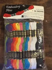 NEW 36 Skeins Embroidery Floss Various Colors by Designs for the Needle-sealed
