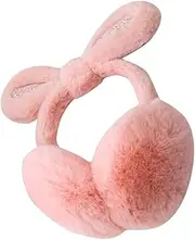 [FRCOLOR] Sequined Rabbit Ear Muffs Girls Soft Cozy Earmuffs Washable Reusable and Comfortable for Winter