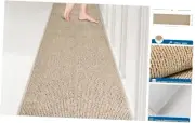 Machine Washable Kitchen Runner Rug Non-Slip/Skid Hallway 2ft x 7ft Beige