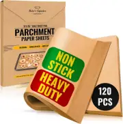 Parchment Paper Sheets for Baking, 12X16 in 120 Pcs by | Precut Non-Stick & Unb