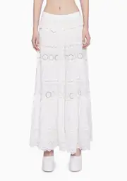 [Sugar Thrillz] Forest Whimsy Eyelet Maxi Skirt