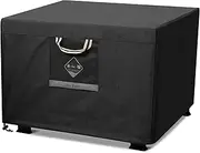 QH.HOME Fire Pit Cover Square Super Waterproof, 36" L x 36" W x 20" H Outdoor Firepit Table Cover 600D Strong Tear Resistant, UPF 50+ Fire Pit Cover Fading Resistant for Square Fire Pit - Black