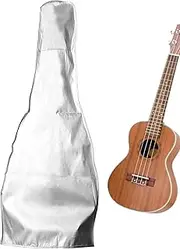 Bass Guitar Dust Cover, Silver Coating Protective Cover with Zipper, Sunproof and Waterproof Dust Cover, Thickened Storage Bag for Most Guitar and String Instruments