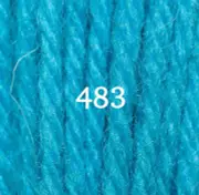 Appleton Tapestry Wool - 11 Yd Skein - Kingfisher Blue Color 483