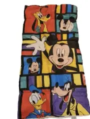 VTG NOS Disney Mickey Mouse Sleeping Bag Color Block