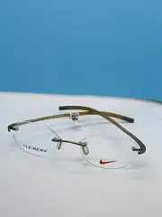 Nike 4041 905 49-19-140 Frameless Flexon Eyeglasses Frames Light Bronze New