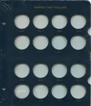WHITMAN CLASSIC ALBUM PAGE Kennedy Half Dollar 2013-2018 16 Openings #4452