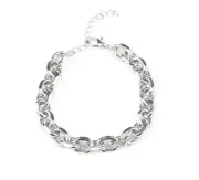 Paparazzi Titanium Titan Silver Bracelet - New