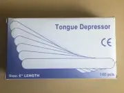 Wooden Tongue Depressors NIB 100 Pieces 6 inch Length for Hot Wax Waxing Sticks