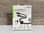 Belkin Charge PRO Flex USB-C Cable with Lightning - Black - CAA011bt2MBK NEW 2M