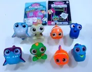 EIGHT Disney Doorables Finding Nemo Dory Squirt Bruce Series 4 Neon Glow Figures