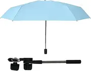 Stroller Umbrella Stroller Sun Shade With Clamp - Clip On Umbrella For | UPF 50+ UV Protection, Pushchair Sun Parasol, Chair For Pushchair Pram, Beach Chairs