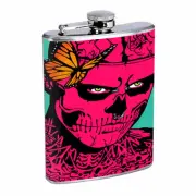 Pop Art D9 Flask 8oz Stainless Steel Hip Drinking Whiskey Retro