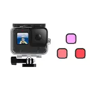 Waterproof Case with 3 Lens Filters for GoPro Hero 12 11 10 9 Black