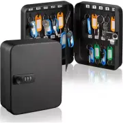 30 Key Steel Black Heavy Duty Portable Safe Combination Lock Box Cabinet