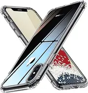 ONES iPhone Xs Max HD Clear Slim Hard Case [Shockproof] [Camera & Screen Protect] [Anti Yellow] Air Cushion, PC + TPU Bumper Hybrid Protective Transparent Ultra-Thin Cover for Apple 6.5 inch