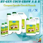 PICK UP ONLY HY-GEN COCO GROW A&B 1L/5L GROWTH HYDROPONICS NUTRIENT CONCENTRATE